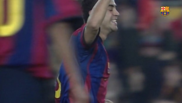 Xavi Hernández's goals vs Espanyol